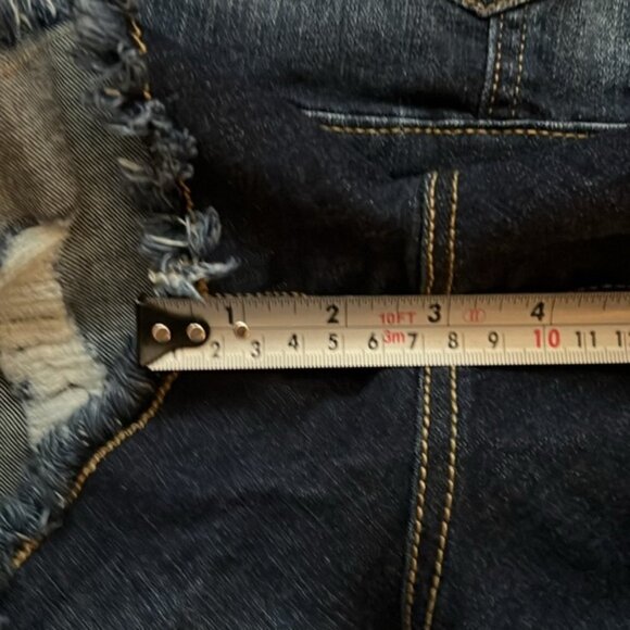 Dickies Distressed Raw Hem Bib Shortalls Sz S - Picture 13 of 15